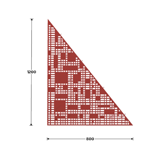 Protection de mur en triangle anti chute pour une sécurité totale – Large gamme de tôles décoratives combinées par des couleurs en teinte RAL au choix. Découpe spéciale sur métal sur mesure.